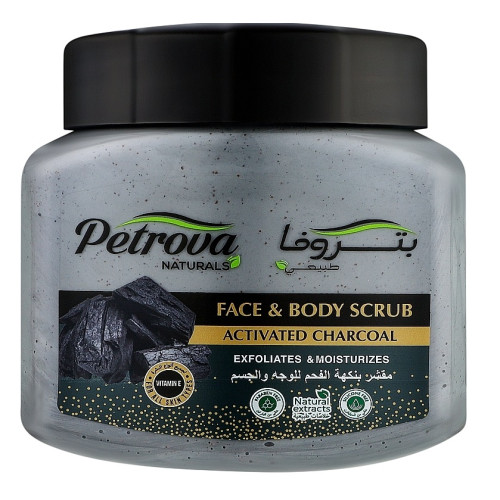 Скраб для шкіри обличчя та тіла Petrova Naturals Activated Charcoal Деревне вугілля 500 мл. Скраб для шкіри обличчя та тіла Petrova Naturals Activated Charcoal Деревне вугілля 500 мл.